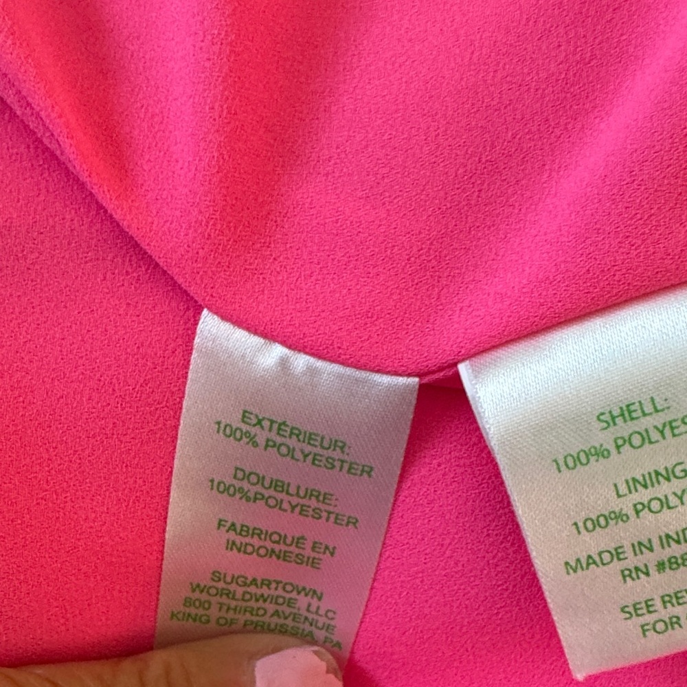 Lilly Pulitzer Bright Pink Ruffle Strap Shell Top - Picture 7 of 7